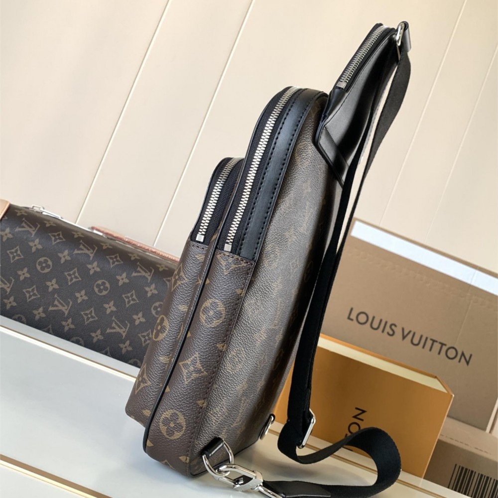 Louis Vuitton Canvas Textured Collection Classic Brown Chest Bag Louis Vuitton Canvas Textured Collection Classic Brown Chest Bag