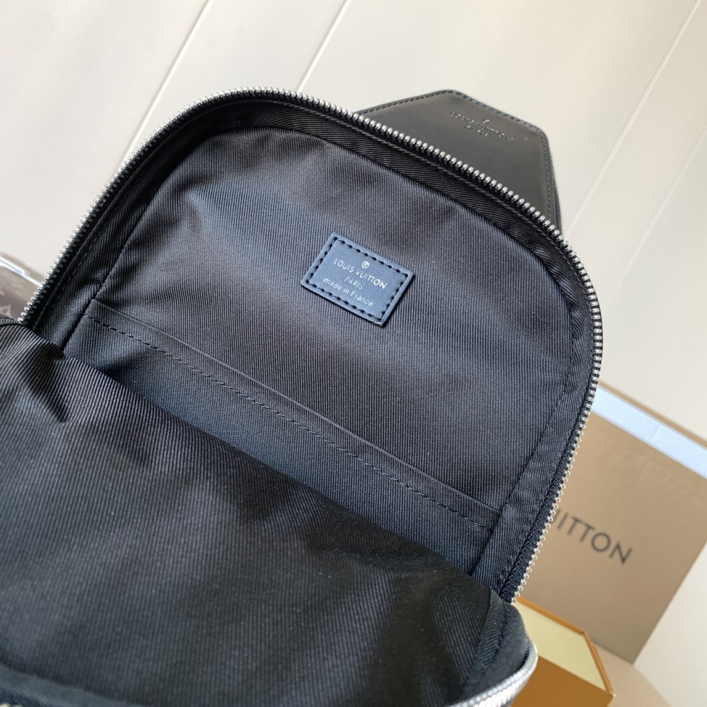 Louis Vuitton Canvas Textured Collection Classic Brown Chest Bag Louis Vuitton Canvas Textured Collection Classic Brown Chest Bag