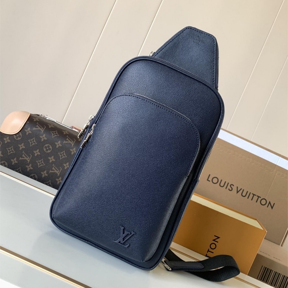 Louis Vuitton Canvas Textured Collection Classic Dark Blue Chest Bag Louis Vuitton Canvas Textured Collection Classic Dark Blue Chest Bag