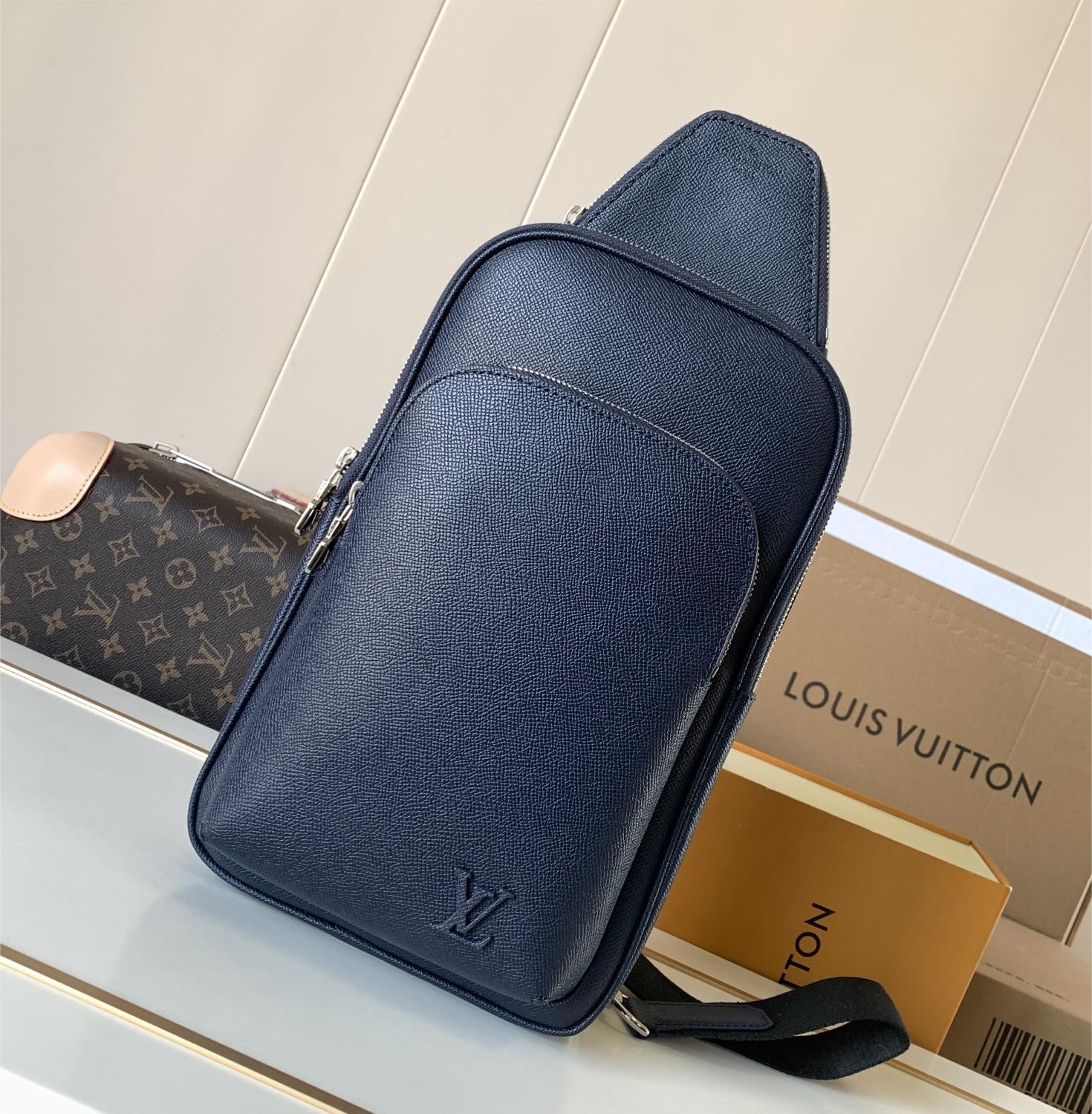 Louis Vuitton Canvas Textured Collection Classic Dark Blue Chest Bag Louis Vuitton Canvas Textured Collection Classic Dark Blue Chest Bag