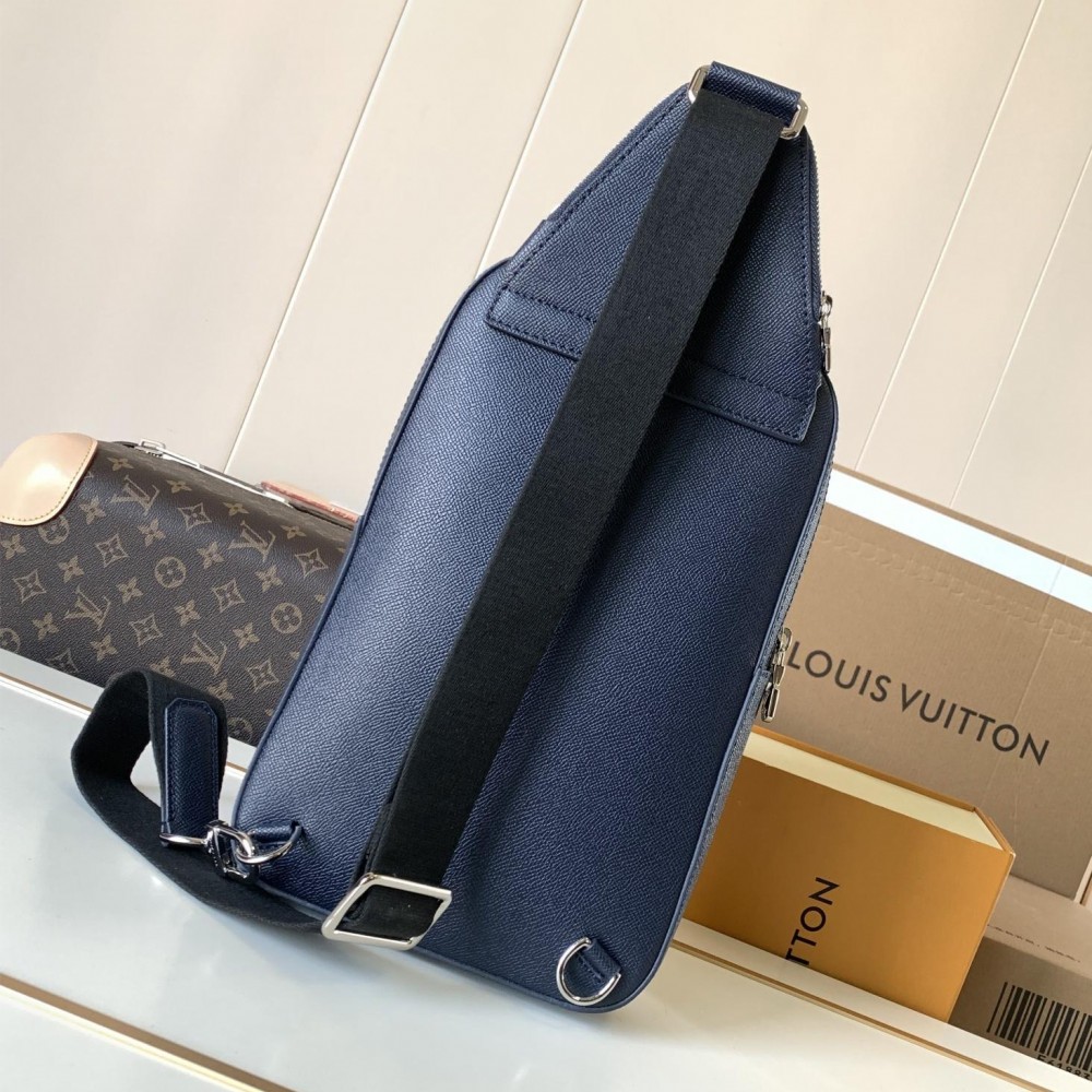 Louis Vuitton Canvas Textured Collection Classic Dark Blue Chest Bag Louis Vuitton Canvas Textured Collection Classic Dark Blue Chest Bag