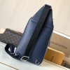 Louis Vuitton Canvas Textured Collection Classic Dark Blue Chest Bag Louis Vuitton Canvas Textured Collection Classic Dark Blue Chest Bag