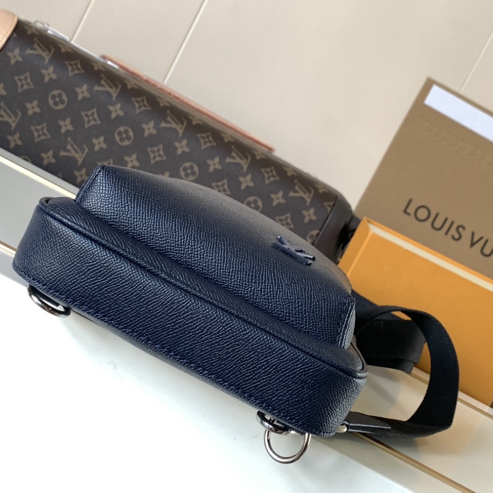 Louis Vuitton Canvas Textured Collection Classic Dark Blue Chest Bag Louis Vuitton Canvas Textured Collection Classic Dark Blue Chest Bag