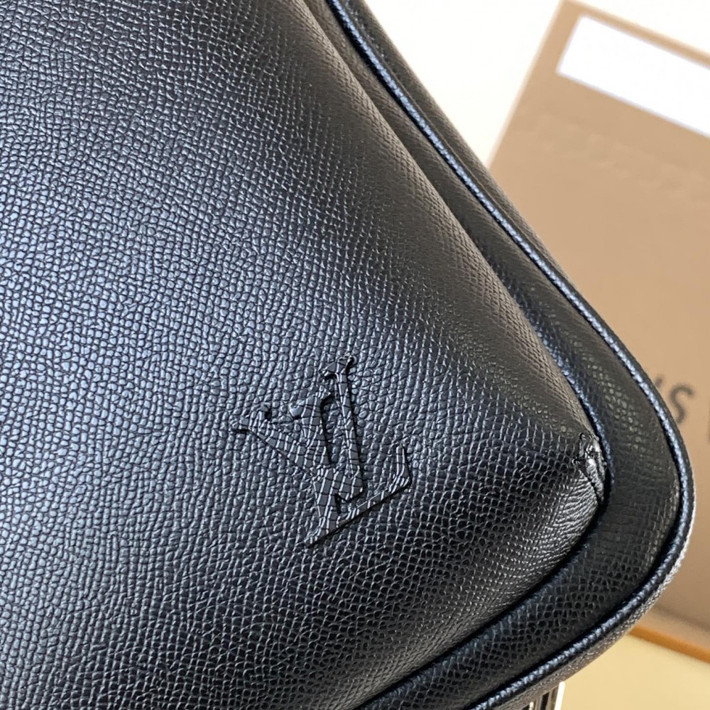 Louis Vuitton classic black textured leather chest bag Louis Vuitton classic black textured leather chest bag