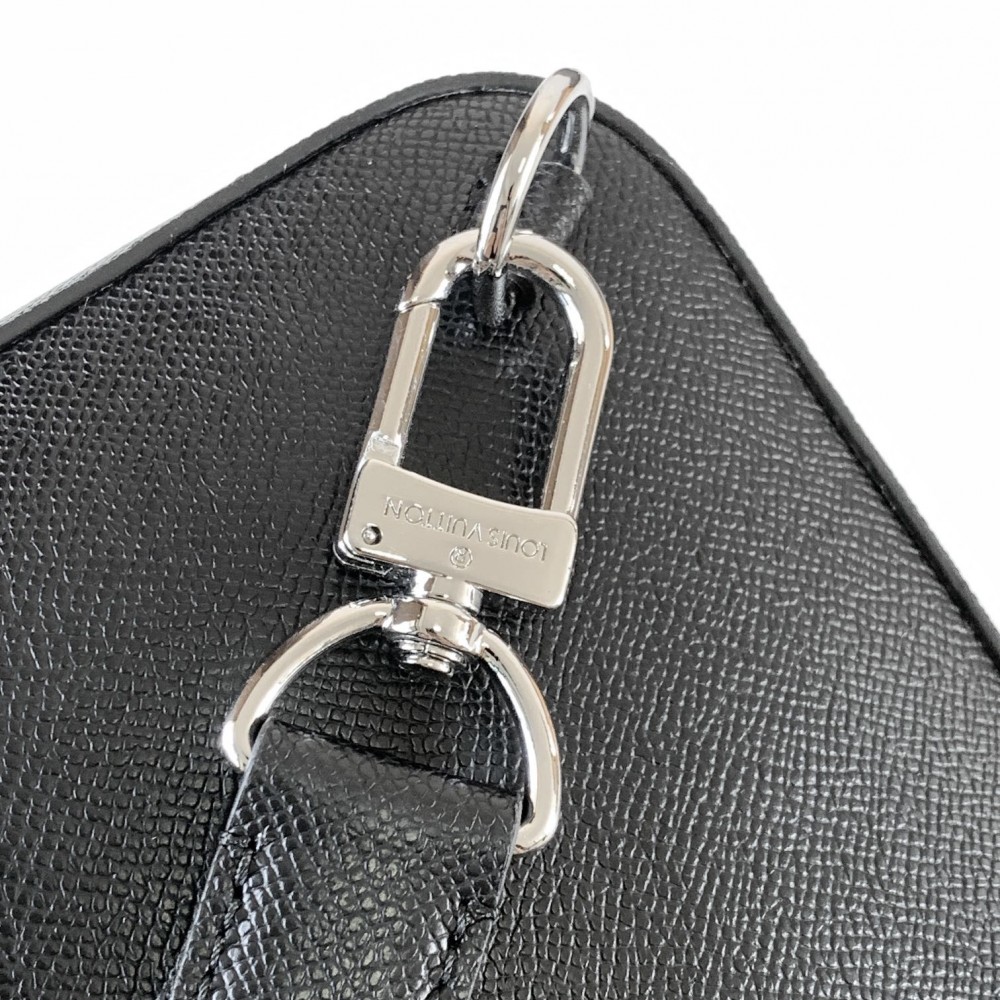 Louis Vuitton classic black textured leather chest bag Louis Vuitton classic black textured leather chest bag