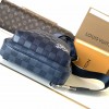 Louis Vuitton Checkerboard Texture Collection Classic Dark Blue Leather Chest Bag Louis Vuitton Checkerboard Texture Collection Classic Dark Blue Leather Chest Bag