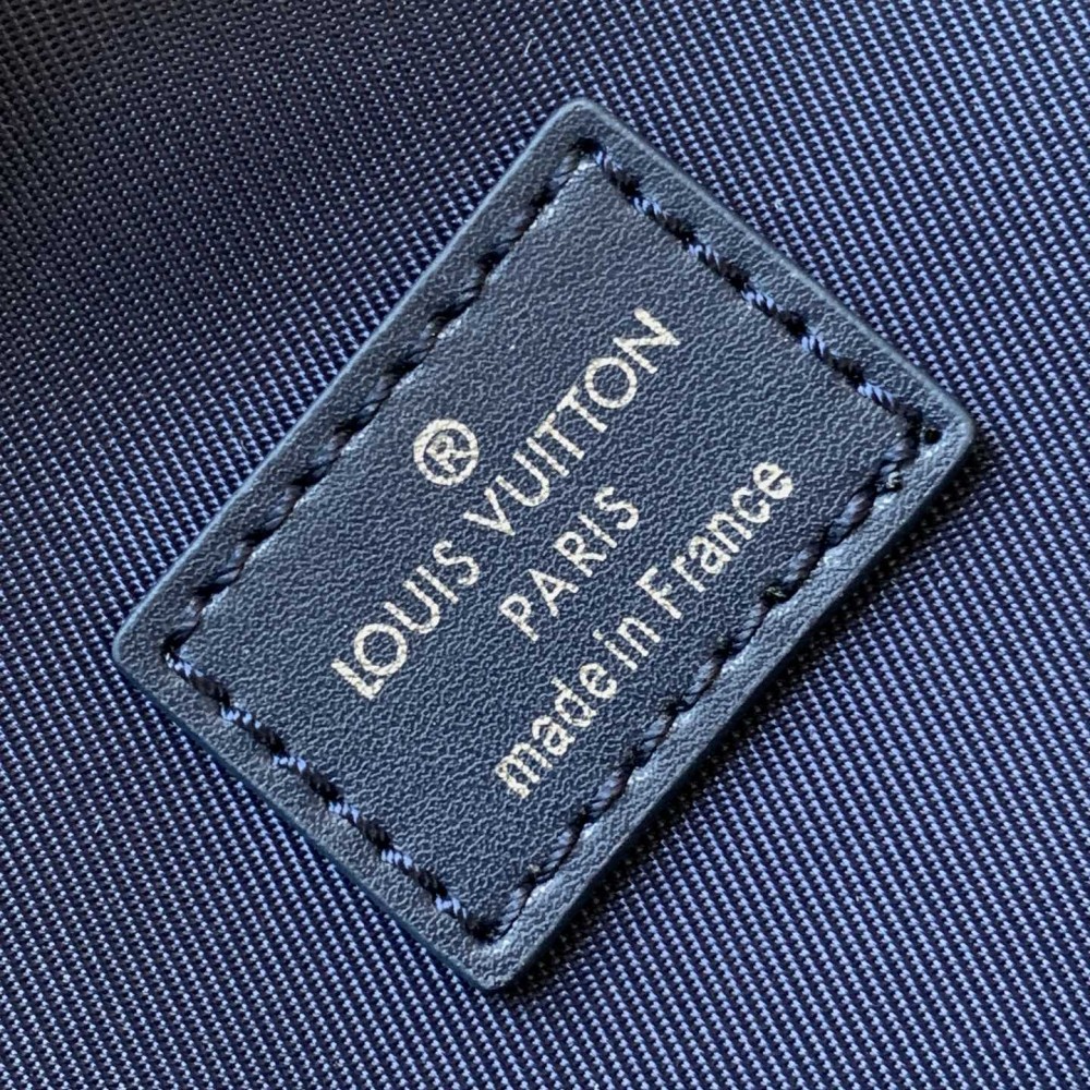 Louis Vuitton Checkerboard Texture Collection Classic Dark Blue Leather Chest Bag Louis Vuitton Checkerboard Texture Collection Classic Dark Blue Leather Chest Bag