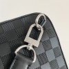 Louis Vuitton Chequer Textured Collection Classic Black Leather Chest Bag Louis Vuitton Chequer Textured Collection Classic Black Leather Chest Bag