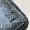 Louis Vuitton Canvas Textured Collection Classic Black Leather Chest Bag Louis Vuitton Canvas Textured Collection Classic Black Leather Chest Bag