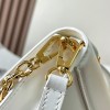 Louis Vuitton neverfull pure white leather exquisite hardware chain bag Louis Vuitton neverfull pure white leather exquisite hardware chain bag