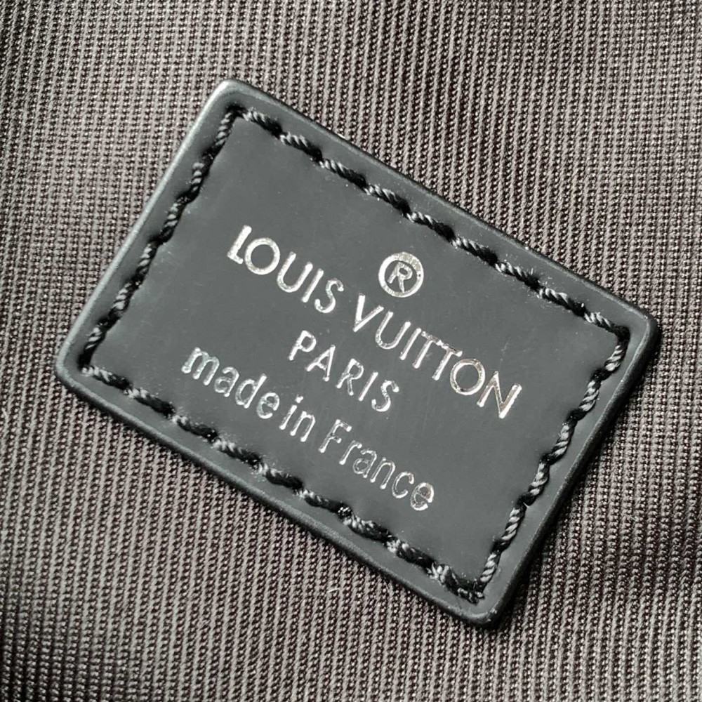 Louis Vuitton Canvas Textured Collection Classic Blue Grey Contrast Leather Chest Bag Louis Vuitton Canvas Textured Collection Classic Blue Grey Contrast Leather Chest Bag