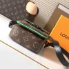 Louis Vuitton NIL series green embellished canvas textured messenger bag Louis Vuitton NIL series green embellished canvas textured messenger bag