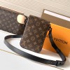 Louis Vuitton NIL series black embellished canvas textured messenger bag Louis Vuitton NIL series black embellished canvas textured messenger bag