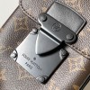 Louis Vuitton NIL series black embellished canvas textured messenger bag Louis Vuitton NIL series black embellished canvas textured messenger bag