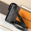 Louis Vuitton NIL pure black canvas textured leather messenger bag Louis Vuitton NIL pure black canvas textured leather messenger bag