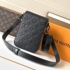 Louis Vuitton NIL pure black canvas textured leather messenger bag Louis Vuitton NIL pure black canvas textured leather messenger bag