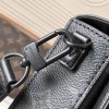 Louis Vuitton PULSE Pure Black Canvas Textured Leather Messenger Bag Louis Vuitton PULSE Pure Black Canvas Textured Leather Messenger Bag