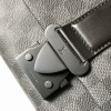 Louis Vuitton AVENUE series pure black checkerboard texture leather shoulder bag Louis Vuitton AVENUE series pure black checkerboard texture leather shoulder bag