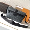 Louis Vuitton AVENUE series pure black checkerboard texture leather shoulder bag Louis Vuitton AVENUE series pure black checkerboard texture leather shoulder bag