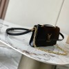 Louis Vuitton neverfull pure black leather exquisite hardware chain bag Louis Vuitton neverfull pure black leather exquisite hardware chain bag