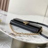 Louis Vuitton neverfull pure black leather exquisite hardware chain bag Louis Vuitton neverfull pure black leather exquisite hardware chain bag