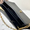 Louis Vuitton neverfull pure black leather exquisite hardware chain bag Louis Vuitton neverfull pure black leather exquisite hardware chain bag