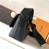 Louis Vuitton AVENUE series pure black canvas textured leather shoulder bag Louis Vuitton AVENUE series pure black canvas textured leather shoulder bag