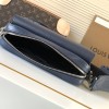 Louis Vuitton AVENUE series dark blue genuine leather textured shoulder bag Louis Vuitton AVENUE series dark blue genuine leather textured shoulder bag