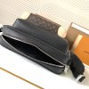 Louis Vuitton AVENUE series pure black leather canvas textured shoulder bag Louis Vuitton AVENUE series pure black leather canvas textured shoulder bag