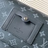 Louis Vuitton NIL series pure black leather canvas textured messenger bag Louis Vuitton NIL series pure black leather canvas textured messenger bag