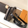 Louis Vuitton Soft Trunk black and brown contrast leather and canvas textured tote Louis Vuitton Soft Trunk black and brown contrast leather and canvas textured tote