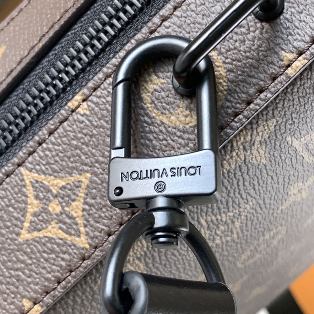 Louis Vuitton Soft Trunk black and brown contrast leather and canvas textured tote Louis Vuitton Soft Trunk black and brown contrast leather and canvas textured tote
