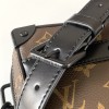 Louis Vuitton Soft Trunk black and brown contrast leather and canvas textured tote Louis Vuitton Soft Trunk black and brown contrast leather and canvas textured tote