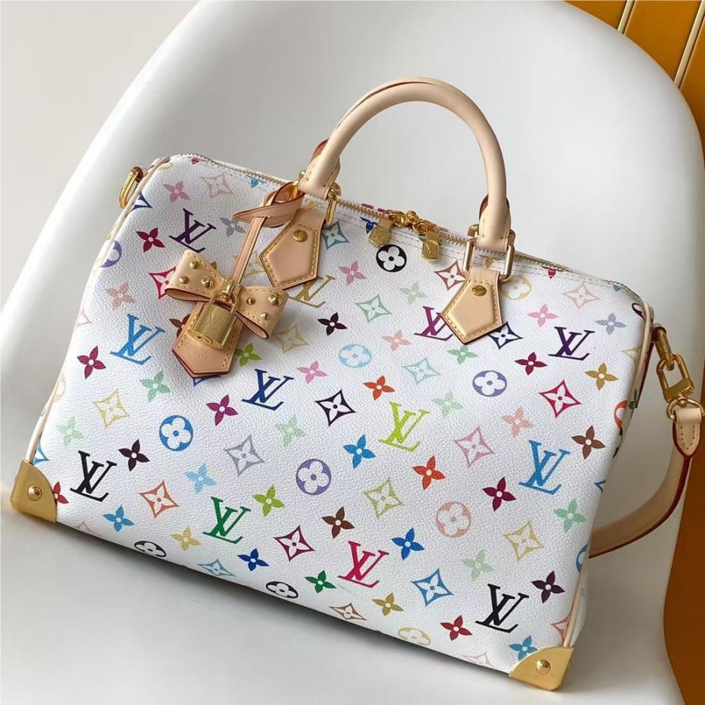 Louis Vuitton Takashi Murakami Collaboration Speedy Monogram Leather 30CM