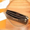 Louis Vuitton Neverfull Medium Leather Bag with Metal Chain Louis Vuitton Neverfull Medium Leather Bag with Metal Chain