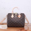 Louis Vuitton SPEEDY BANDOULIÈRE Classic Canvas Textured Leather Shoulder Bag Louis Vuitton SPEEDY BANDOULIÈRE Classic Canvas Textured Leather Shoulder Bag
