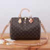 Louis Vuitton SPEEDY BANDOULIÈRE Medium Tote in Classic Canvas and Textured Leather Louis Vuitton SPEEDY BANDOULIÈRE Medium Tote in Classic Canvas and Textured Leather