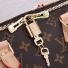 Louis Vuitton SPEEDY BANDOULIÈRE Medium Tote in Classic Canvas and Textured Leather Louis Vuitton SPEEDY BANDOULIÈRE Medium Tote in Classic Canvas and Textured Leather