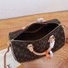 Louis Vuitton SPEEDY BANDOULIÈRE Medium Tote in Classic Canvas and Textured Leather Louis Vuitton SPEEDY BANDOULIÈRE Medium Tote in Classic Canvas and Textured Leather