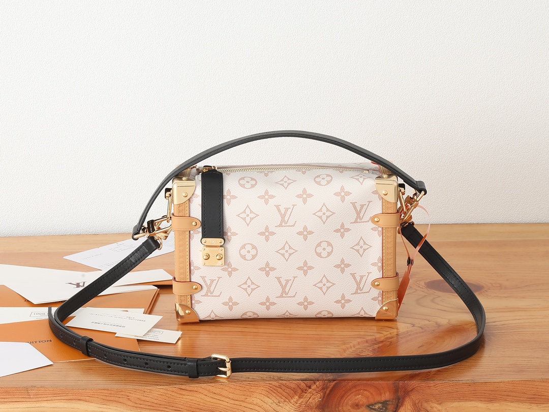 Louis Vuitton PETITE MALLE MALLETAGE classic canvas white cloth textured leather shoulder strap handbag Louis Vuitton PETITE MALLE MALLETAGE classic canvas white cloth textured leather shoulder strap handbag