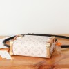 Louis Vuitton PETITE MALLE MALLETAGE classic canvas white cloth textured leather shoulder strap handbag Louis Vuitton PETITE MALLE MALLETAGE classic canvas white cloth textured leather shoulder strap handbag