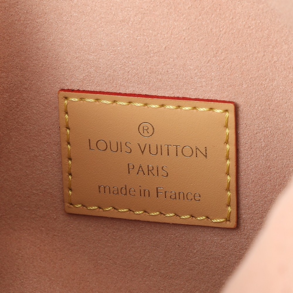 Louis Vuitton PETITE MALLE MALLETAGE classic canvas white cloth textured leather shoulder strap handbag Louis Vuitton PETITE MALLE MALLETAGE classic canvas white cloth textured leather shoulder strap handbag