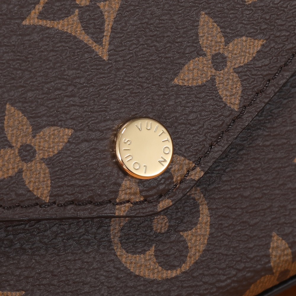 Louis Vuitton CAPUCINES classic canvas textured leather hardware chain handbag Louis Vuitton CAPUCINES classic canvas textured leather hardware chain handbag