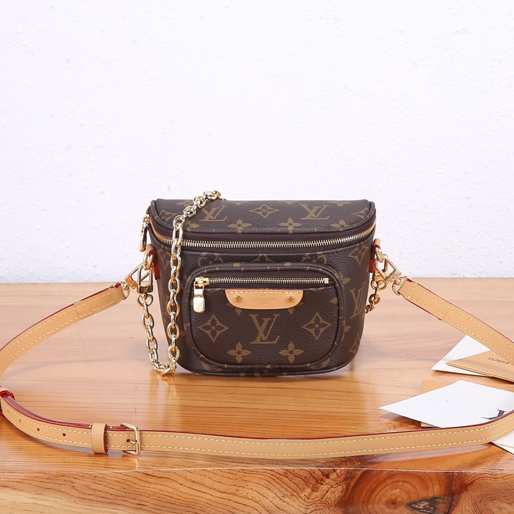 Louis Vuitton Classic Canvas Textured Leather Exquisite Hardware Shoulder Crossbody Handbag Louis Vuitton Classic Canvas Textured Leather Exquisite Hardware Shoulder Crossbody Handbag