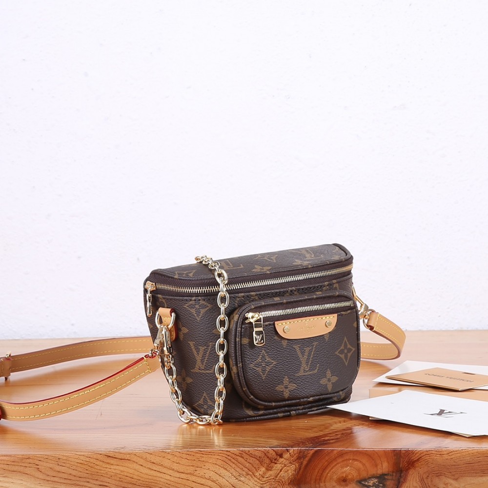 Louis Vuitton Classic Canvas Textured Leather Exquisite Hardware Shoulder Crossbody Handbag Louis Vuitton Classic Canvas Textured Leather Exquisite Hardware Shoulder Crossbody Handbag