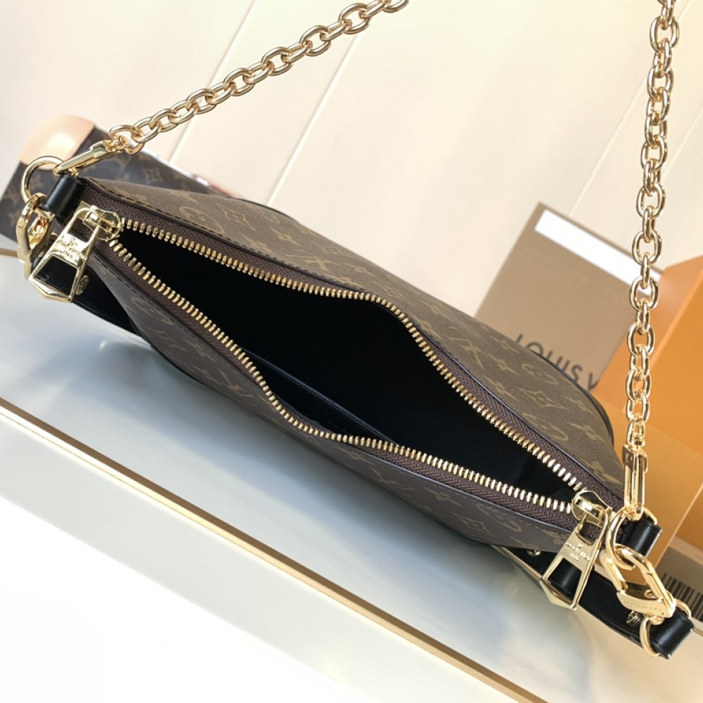 Louis Vuitton ONTHEGO classic small handbag canvas pattern hardware chain shoulder strap handbag Louis Vuitton ONTHEGO classic small handbag canvas pattern hardware chain shoulder strap handbag