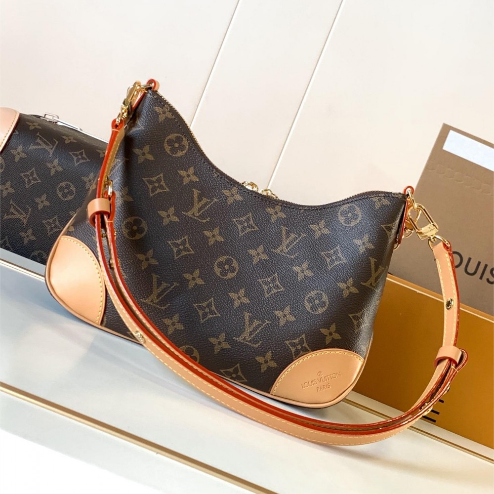 Louis Vuitton ONTHEGO classic small canvas pattern hardware chain shoulder strap handbag Louis Vuitton ONTHEGO classic small canvas pattern hardware chain shoulder strap handbag
