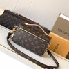 Louis Vuitton Petite Malle canvas pattern hardware chain shoulder strap handbag Louis Vuitton Petite Malle canvas pattern hardware chain shoulder strap handbag