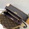 Louis Vuitton Petite Malle canvas pattern hardware chain shoulder strap handbag Louis Vuitton Petite Malle canvas pattern hardware chain shoulder strap handbag