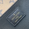 Louis Vuitton Petite Malle black and brown contrast canvas pattern hardware chain shoulder strap handbag Louis Vuitton Petite Malle black and brown contrast canvas pattern hardware chain shoulder strap handbag